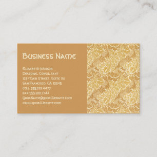 Antique Victorian William Morris Flowers Floral Business Card