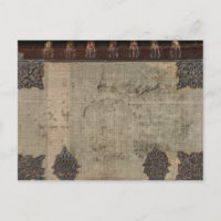Antique vintage book cover with metal hinges