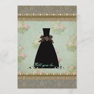 Antique Vintage Bridesmaid Invitation