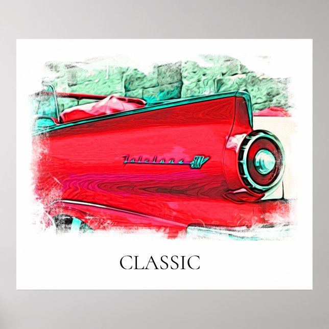 *~* Antique Vintage Classic  FORD FAIRLANE Poster (Front)