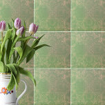 Antique Vintage Distressed Light Green And Beige Tile<br><div class="desc">Antique vintage distressed decorative tile design in shades of light green and beige.</div>