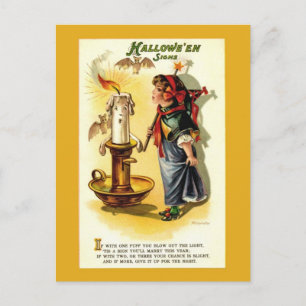 Antique / Vintage Halloween Fortune Postcard