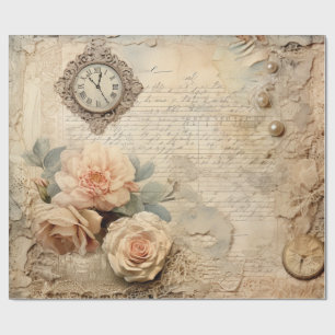 Antique vintage History  Wrapping Paper