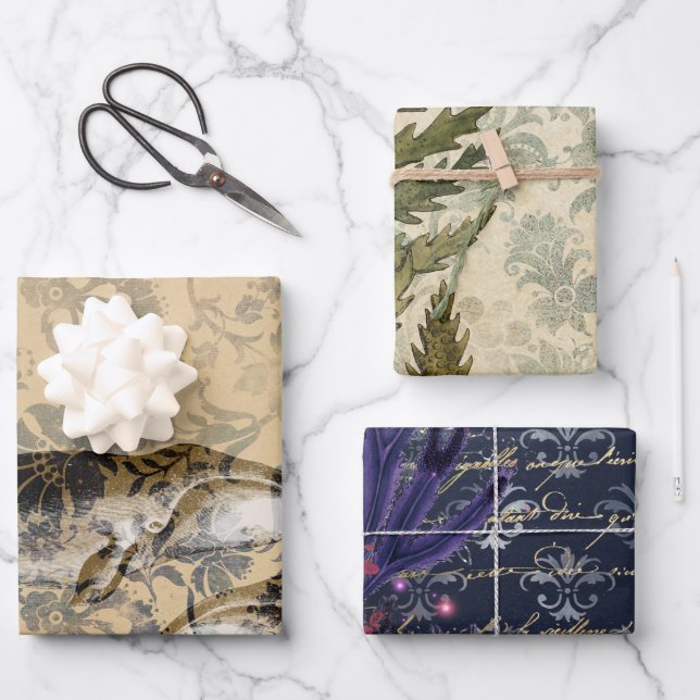 Antique Vintage Nautical Wrapping Paper Sheet (Front)