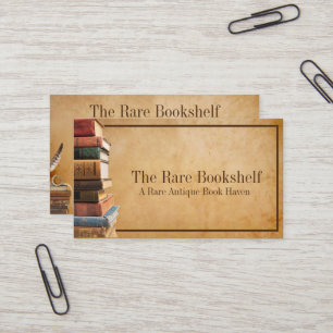Antique Vintage Old Rare Book Store Business Card