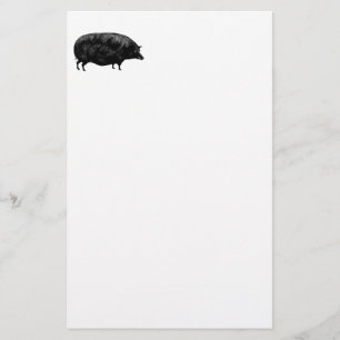 Antique Vintage Pig Stationery