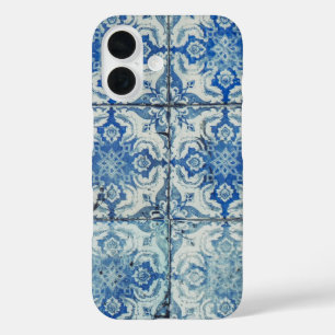 Antique Vintage Portuguese Tiles Pattern - Azulejo iPhone 16 Case