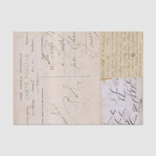 Antique Vintage Postcards Handwriting Tissue Paper