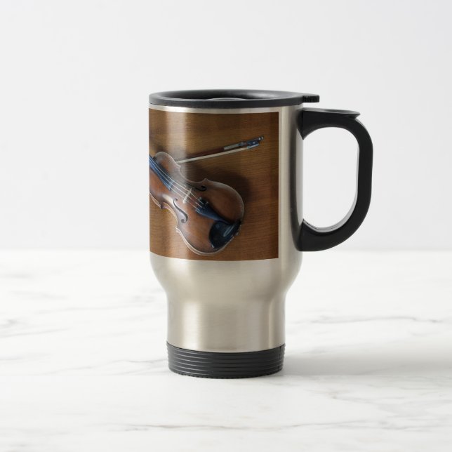 Antique Violin Travel Mug (Right)