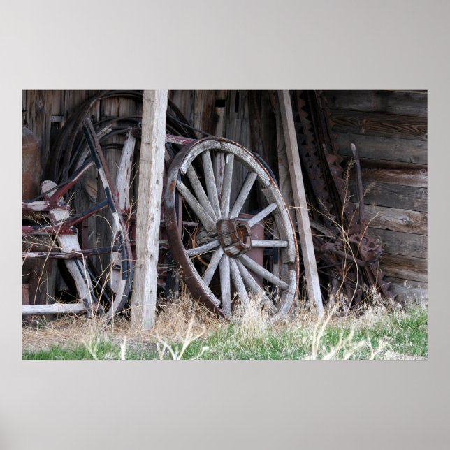 Antique Wagon Wheel Poster (Front)