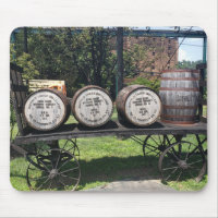 Antique Wagon with Bourbon Barrels