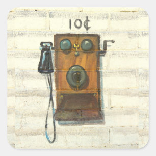antique wall phone stickers