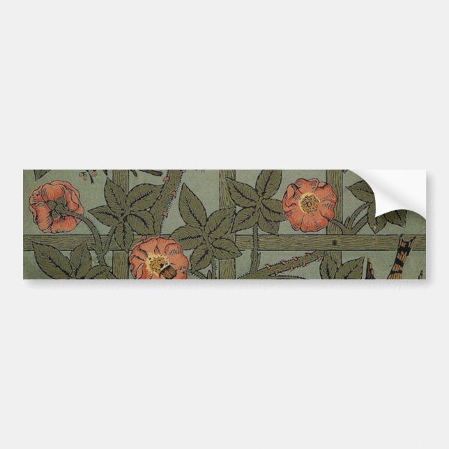 Antique wallpaper William Morris Bumper Sticker (Front)