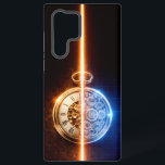 Antique Watch Blueprint Samsung Galaxy Case<br><div class="desc">This elegant design features a classic pocket watch shown in cross-section,  revealing the intricate internal movement in a crisp,  technical blueprint style. Positioned using our "Bottom-Lock" protocol,  this case offers a sophisticated,  uncluttered look that highlights the beauty of mechanical horology.</div>