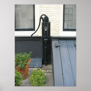 Antique Water Pump Holland House Photo Poster Art