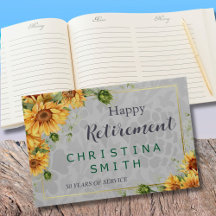 Antique Watercolor Sunflower Retirement Party Idea