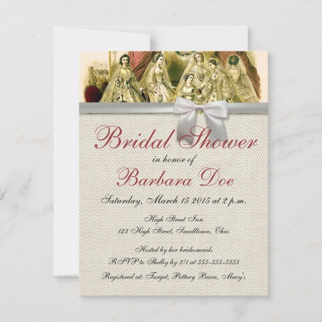 Antique Wedding Bridal Invitation (Front)