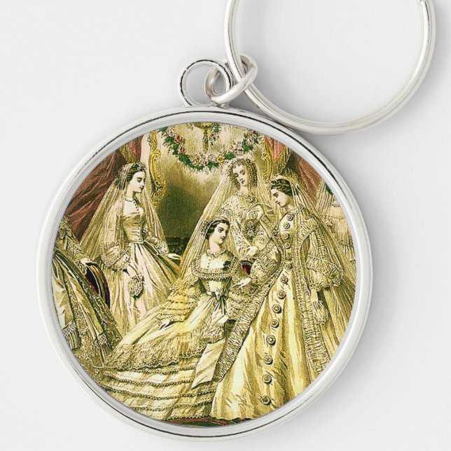 Antique Wedding Bridal Key Ring (Front)