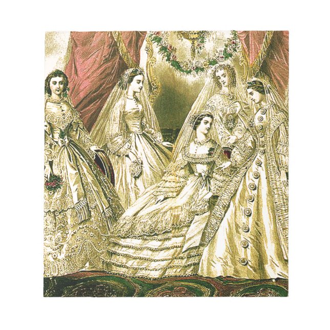 Antique Wedding Bridal Notepad (Front)