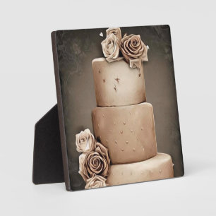 Antique Wedding Cake Plaque