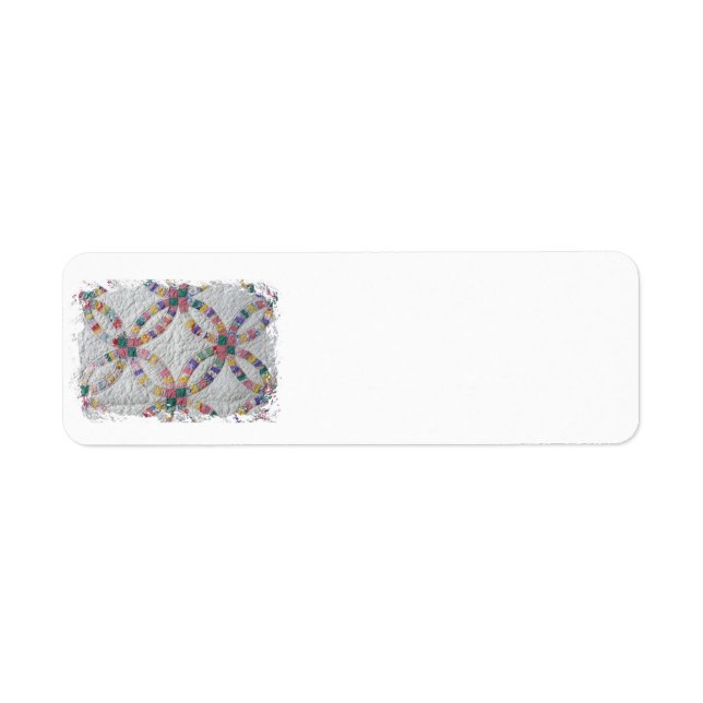 Antique Wedding Ring Quilt Art Labels (Front)