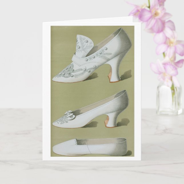 Antique Wedding Shoes — Vintage Design Card (Orchid)