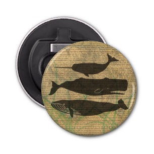 Antique Whale Nautical Sea Life Bottle Opener