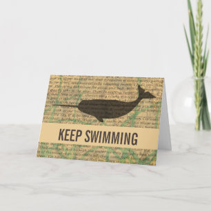  Antique Whale Nautical: Vintage Sea Life  Card