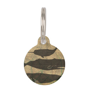 Antique Whale Nautical: Vintage Sea Life Pet Tag