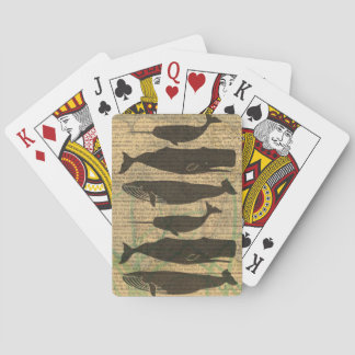 Antique Whale Nautical: Vintage Sea Life Playing Cards