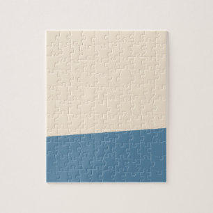 Antique White and Air Force Blue Solid Colours Jigsaw Puzzle