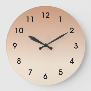Antique White and Antique Brass Gradient Colours Large Clock