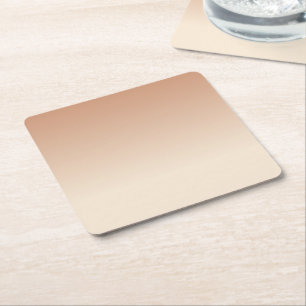Antique White and Antique Brass Gradient Colours Square Paper Coaster