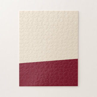 Antique White and Antique Ruby Solid Colours Jigsaw Puzzle