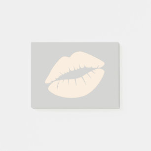 Antique White Coloured Lips Post-it Notes