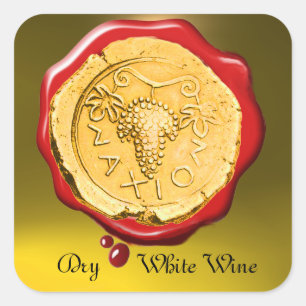 ANTIQUE WHITE GRAPE WINE RED WAX SEAL