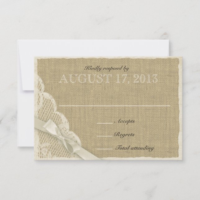 Antique White Lace Country Response Card (Front)