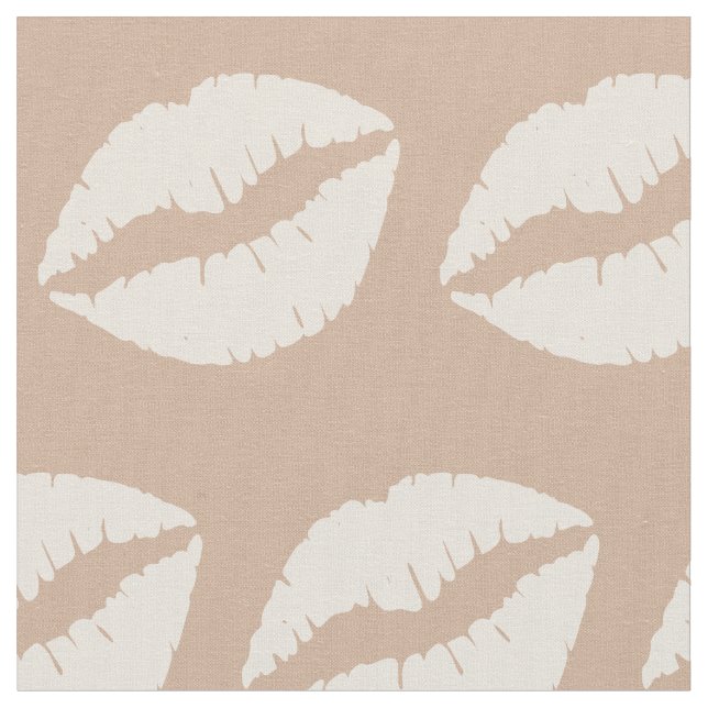 Antique White Lips Fabric (Close Up)