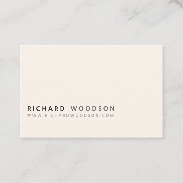 Antique White | minimalist Classic Professional Business Card (Front)