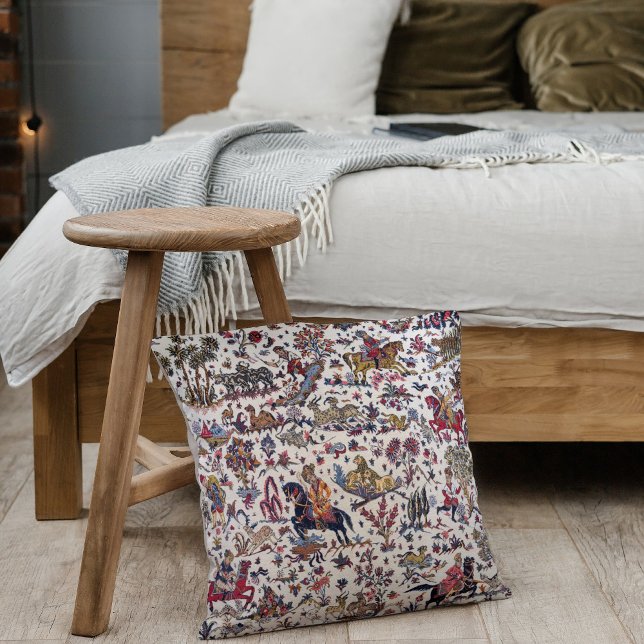 Antique White Oriental Persian Kilim Rug Cushion (Creator Uploaded)