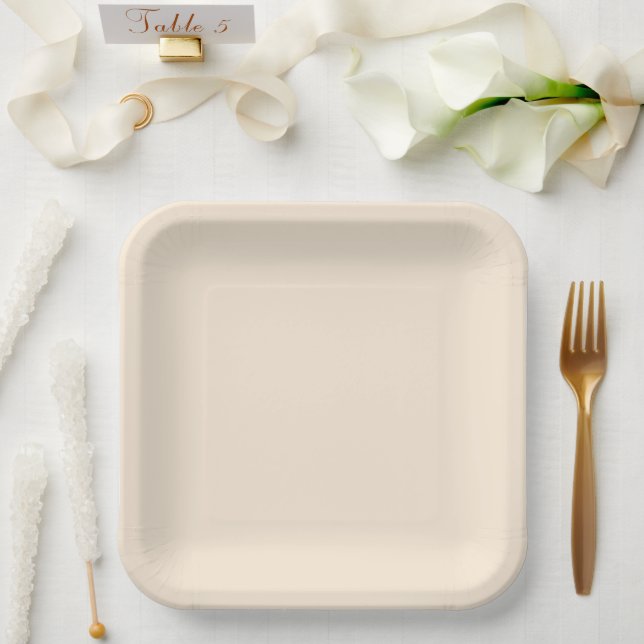 Antique White Paper Plate (Wedding)