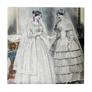 Antique White Wedding Dresses Tile