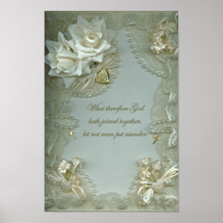 Antique White Wedding Poster