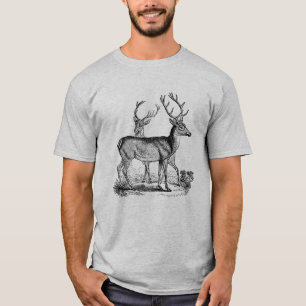 Antique Wild Stag Deer  T-Shirt
