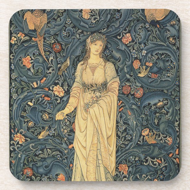 Antique William Morris Flora Coaster (Front)