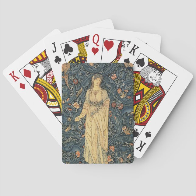 Antique William Morris Flora Playing Cards (Back)