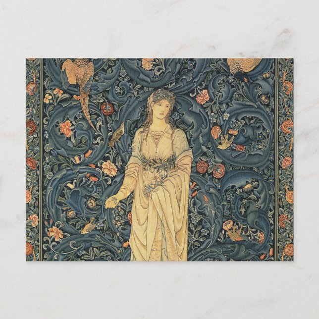Antique William Morris Flora Postcard (Front)