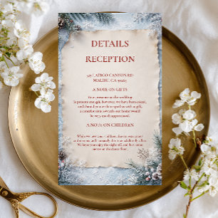 Antique Winter Parchment Enclosure Card