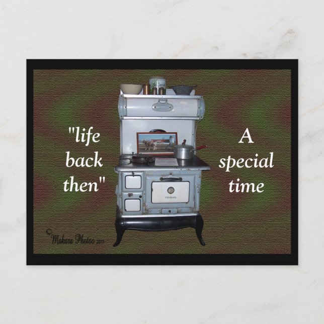 antique Wood Cookstove -3 Postcard- customise Postcard (Front)