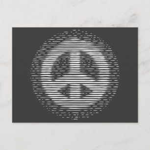 Antique Woodcut Peace Postcard